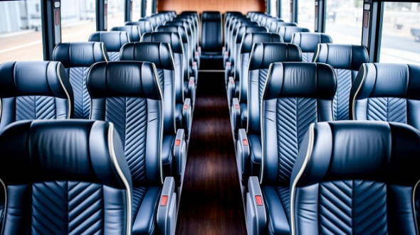 norwalk 56 passenger charter bus inside