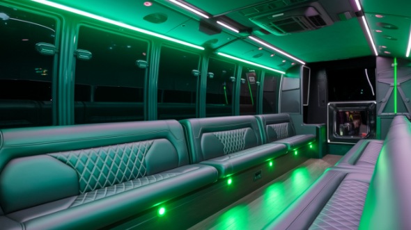 party bus rental interior milford